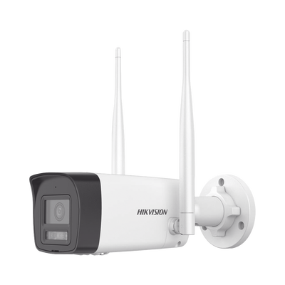 HIKVISION - Bala IP 2 Megapixel / Lente 2.8 mm / Dual Light (30 mts IR + 30 mts Luz Blanca) / Wi-Fi  / ACUSENSE / Audio Bidireccional (Micrófono y Bocina) / IP66 / dWDR / Micro SD