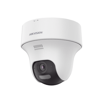 HIKVISION - Turret PT  IP 2 Megapixel / Lente 2.8 mm / Dual Light (20 mts IR + 15 mts Luz Blanca) / Wi-Fi / IP54 / dWDR  / H.265 / Audio Bidireccional (Micrófono y Bocina) / Micro SD