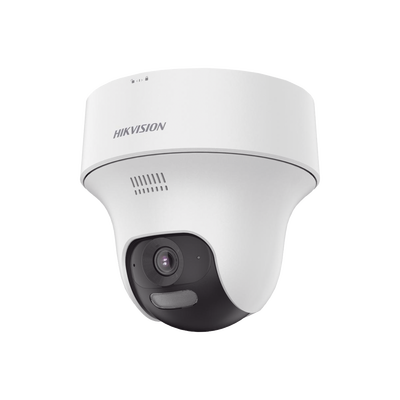 HIKVISION - Turret PT  IP 2 Megapixel / Lente 2.8 mm / Dual Light (20 mts IR + 15 mts Luz Blanca) / Wi-Fi / IP54 / dWDR  / H.265 / Audio Bidireccional (Micrófono y Bocina) / Micro SD