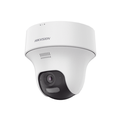 HIKVISION - Turret PT IP 4 Megapixel / Lente 2.8 mm / Dual Light (20 mts IR + 15 mts Luz Blanca) / Wi-Fi / IP54 / dWDR / H.265 / Audio Bidireccional (Micrófono y Bocina) / Micro SD
