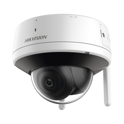 HIKVISION - Domo IP 2 Megapixel / Lente 2.8 mm / 30 mts IR / Exterior IP66 / Wi-Fi / WDR 120 dB / H.265+ / Micrófono y Bocina Interconstruido / MicroSD