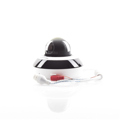 HIKVISION - Mini Domo PTZ IP 4 Megapixel / 4X Zoom / H.265+ / 20 mts IR EXIR / WDR / PoE / IK10 /Exterior IP66 / DarkFighter / Micrófono Integrado / Micro SD
