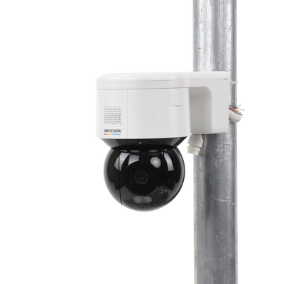 HIKVISION - [ PROTECCIÓN ACTIVA ] Domo PT IP 4 Megapixel / Imagen a Color 24/7 / Lente 4 mm / Luz Blanca 30 mts / Exterior IP66 / ACUSENSE (Evita Falsas Alarmas) / PoE+ / Micrófono y Bocina Integrada / WDR 120 dB