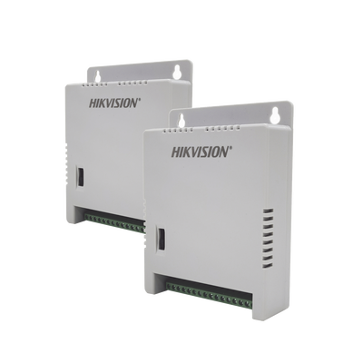HIKVISION - 2 Fuentes de Poder Regulada (12 Vcc / 13.5 Vcc / 15 Vcc) para 16 Cámaras / 1 Amp por Salida / Voltaje de Entrada 90 - 130 VCA / Soporta 4K / Modo para Largas Distancias