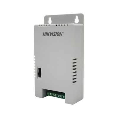 HIKVISION - Fuente de Poder Regulada 12 Vcc / 13.5 Vcc / 15 Vcc para 4 Cámaras / 4 Amp (1 Amp por Salida) / Voltaje de Entrada 90 - 130 VCA / Filtro de Ruido para Cámaras 4K / Modo para Largas Distancias