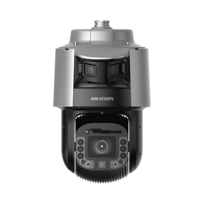 HIKVISION - [TandemVu] Domo PTZ IP 4 Megapixel con Cámara Panoramica 180º de 6 Megapixel / 25X Zoom / 300 mts IR y 30 mts Luz Blanca / IP67 / IK10  / Autoseguimiento / Wiper / Deep learning / Entrada-Salida de Audio y Alarma / Ultra Baja Iluminació