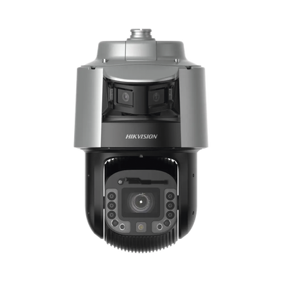 HIKVISION - [TandemVu] Domo PTZ IP 4 Megapixel con Cámara Panoramica 180º de 6 Megapixel / 25X Zoom / 300 mts IR y 30 mts Luz Blanca / IP67 / IK10  / Autoseguimiento / Wiper / Deep learning / Entrada-Salida de Audio y Alarma / Ultra Baja Iluminació