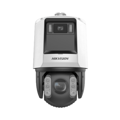 HIKVISION - [TandemVu] PTZ IP 4 Megapixel con Cámara Panoramica 6 Megapixel / 32X Zoom / 200 mts IR / 30 mts Luz Blanca / ACUSENSE / IP66 / Alerta Audible y Luz Estroboscopica / Autoseguimiento / Hi-PoE / Alarmas I/O / Ultra Baja Iluminación / Micro SD