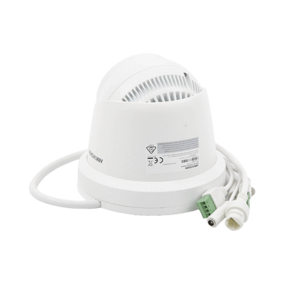 HIKVISION - Turret IP Dual / Térmica 1.8 mm (160 x 120) / Óptico 2 mm (4 Megapixel) / Detección de Personas 53 mts / 15 mts IR / Exterior IP67 / PoE / Termométrica / Detección de Temperatura / Sirena y Luz / Micro SD 32 GB Incluida