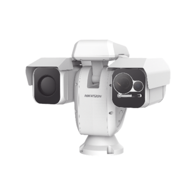 HIKVISION - Punta de Poste IP Dual / Térmica 50 mm (384 X 288) + Óptico 40X (4 Megapixel) / 800 mts IR / IP66 / Detección de Temperatura / microSD