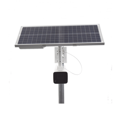 HIKVISION - Kit Solar IP All in One / Cámara Bala ColorVu 4 Megapixel / Lente 4 mm / Panel Solar / Batería de Respaldo de Litio 23.2Ah (Hasta 24 Días) / Conexión 4G / Accesorios de Instalación