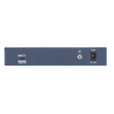 HIKVISION - Switch PoE+ / No Administrable / 3 Puertos 10/100 Mbps 802.3 af/at (30 W) + 1 Puerto 10/100 Mbps Hi-PoE (60 W) / 2 Puertos 10/100 Mbps Uplink / Modo Extendido hasta 300 Metros / 60 W