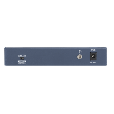 HIKVISION - Switch PoE+ / No Administrable / 3 Puertos 10/100 Mbps 802.3 af/at (30 W) + 1 Puerto 10/100 Mbps Hi-PoE (60 W) / 2 Puertos 10/100 Mbps Uplink / Modo Extendido hasta 300 Metros / 60 W