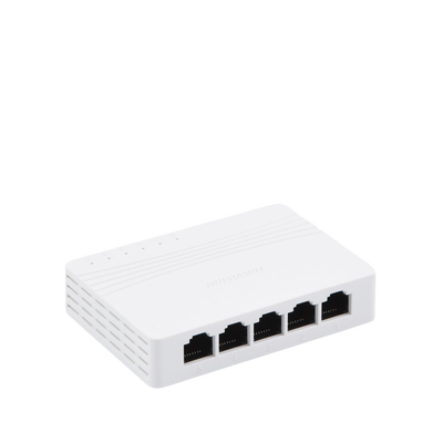 HIKVISION - Switch Gigabit No Administrable de Escritorio con 5 puertos 10 / 100 / 1000 Mbps / Diseño Compacto y Estetico