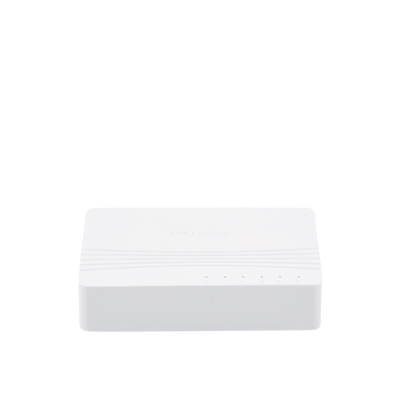 HIKVISION - Switch Gigabit No Administrable de Escritorio con 5 puertos 10 / 100 / 1000 Mbps / Diseño Compacto y Estetico