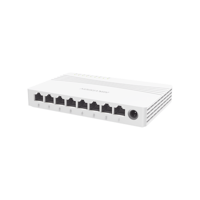 HIKVISION - Switch Gigabit No Administrable de Escritorio de 8 Puertos 10 / 100 / 1000 Mbps / Diseño Compacto y Estetico