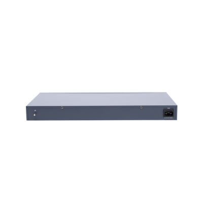 HIKVISION - Switch  PoE+ / Monitoreable / 24 Puertos 100 Mbps PoE+ / 2 Puertos 1000 Mbps + 2 Puertos SFP de Uplink (COMBO) / Configuración Nube Hik-Partner Pro / Modo Extendido hasta 300 Metros / 370 Watts
