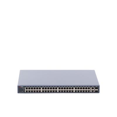 HIKVISION - Switch PoE+ / Administrable / 48 Puertos 1000 Mbps PoE+ / 2 Puertos 1000 Mbps Uplink / 2 Puertos SFP / 470 Watts