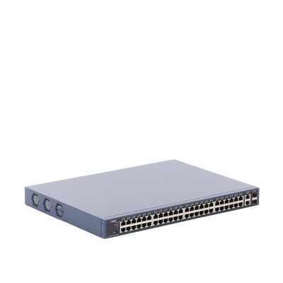 HIKVISION - Switch PoE+ / Administrable / 48 Puertos 1000 Mbps PoE+ / 2 Puertos 1000 Mbps Uplink / 2 Puertos SFP / 470 Watts