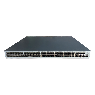 HIKVISION - Switch Gigabit / Administrable Capa 3 / 24 puertos 10/100/1000 Mbps + 24 puertos SFP / 6 puertos SFP+ 10 G de Uplink.