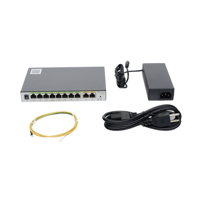HIKVISION - Router Gigabit PoE+ / Ideal para Access Point (AP) / 8 Puertos Gigabit PoE+ / 2 Puertos WAN / Hasta 200 clientes