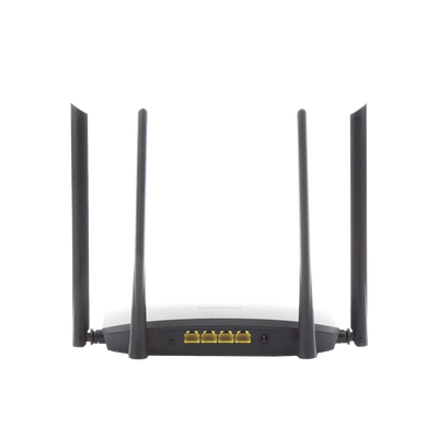 HIKVISION - Router Inalámbrico WISP Gigabit / Hasta 1200 Mbps / Doble Banda AC (2.4 GHz y 5 GHz) / 3 Puertos LAN 10/100/1000 Mbps + 1 Puerto WAN 10/100/1000 Mbps /  4 Antenas Externas Omnidireccional de 5 dBi / Interior