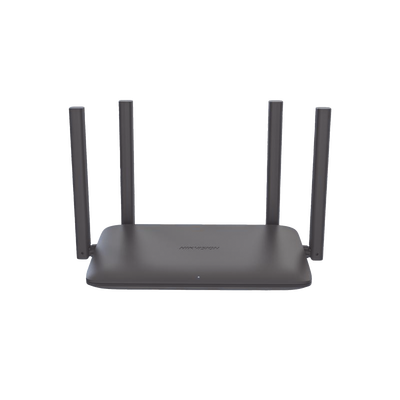 HIKVISION - Router Inalámbrico / Wifi 6 / Hasta 1500 Mbps / MESH / Doble Banda AC (2.4 GHz y 5 GHz) / 4 Puertos 1000 Mbps /  4 Antenas Omnidireccional / Interior / Beamforming Optimizado / Administración Gratuita desde la Nube