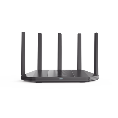 HIKVISION - Router Inalámbrico / Wifi 6 / Hasta 1800 Mbps / MESH / Doble Banda AC (2.4 GHz y 5 GHz) / 4 Puertos 1000 Mbps /  5 Antenas Omnidireccional / Interior / Beamforming Optimizado /  Administración Gratuita desde la Nube