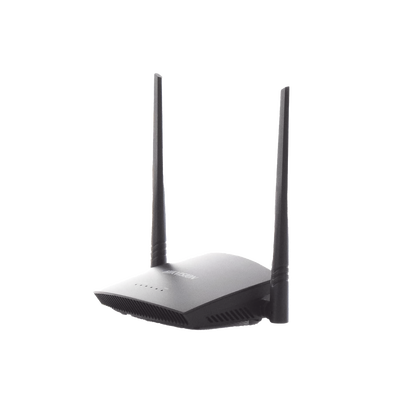 HIKVISION - Router Inalámbrico WISP en Banda 2.4 GHz / Hasta 300 Mbps / 4 Puertos 10/100 Mbps /  2 Antenas Omnidireccional de 5 dBi / Interior