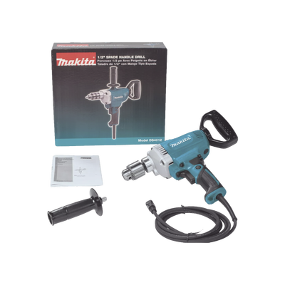 MAKITA - Taladro 120 Vca, Portabrocas de 1/2" de 600 RPM Max. Potencia 750 W.