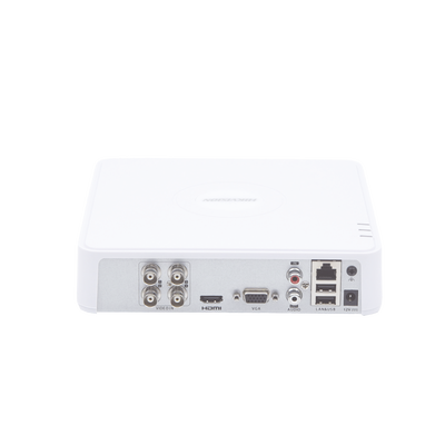 HIKVISION - DVR 1080P lite / 4 Canales TURBOHD + 1 Canal IP / 1 Bahía de Disco Duro / H.264+ / 1 Canal de Audio / Salida de vídeo Full HD