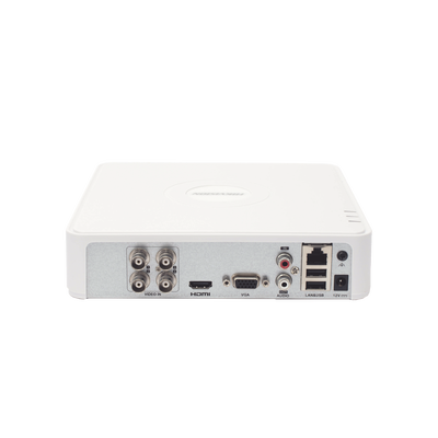 HIKVISION - DVR 4 Canales TurboHD + 1 Canal IP / 2 Megapixel (1080p) Lite / Acusense Lite (Evita Falsas Alarmas) / Audio por Coaxitron / 1 Bahia de Disco Duro / H.265+ / Salida de Vídeo Full HD