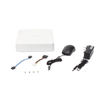 HIKVISION - DVR 4 Canales TurboHD + 1 Canal IP / 2 Megapixel (1080p) Lite / Acusense Lite (Evita Falsas Alarmas) / Audio por Coaxitron / 1 Bahia de Disco Duro / H.265+ / Salida de Vídeo Full HD