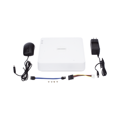 HIKVISION - DVR 4 Canales TurboHD + 1 Canal IP / 2 Megapixel (1080p) Lite / Acusense Lite (Busqueda Inteligente Personas Vehiculos) / Audio por Coaxitron / 1 Bahia de Disco Duro / H.265+ / Salida de Vídeo Full HD