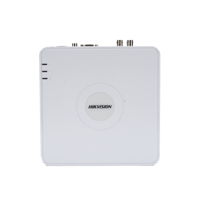 HIKVISION - DVR 4 Canales TurboHD + 1 Canal IP / 2 Megapixel (1080p) Lite / Acusense Lite (Busqueda Inteligente Personas Vehiculos) / Audio por Coaxitron / 1 Bahia de Disco Duro / H.265+ / Salida de Vídeo Full HD