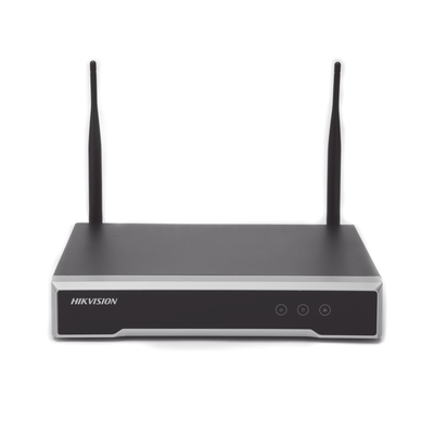 HIKVISION - NVR 4 Megapixel / 4 canales IP / 1 Bahía de Disco Duro / 2 Antenas Wi-Fi / Salida de Vídeo Full HD