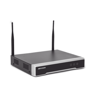 HIKVISION - NVR 4 Megapixel / 4 canales IP / 1 Bahía de Disco Duro / 2 Antenas Wi-Fi / Salida de Vídeo Full HD