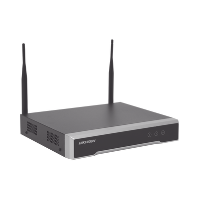 HIKVISION - NVR 4 Megapixel / 4 canales IP / 1 Bahía de Disco Duro / 2 Antenas Wi-Fi / Salida de Vídeo Full HD