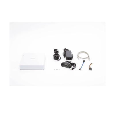 HIKVISION - NVR 4 Megapixel (Compatible con Cámaras ACUSENSE) / 4 canales IP / 4 Puertos PoE /1 Bahía de Disco Duro / Salida de Vídeo Full HD