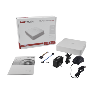 HIKVISION - DVR 1080P Lite / 8 Canales TURBOHD + 2 Canales IP / 1 Bahía de Disco Duro / H.264+ / 1 Canal de Audio / Salida de vídeo Full HD