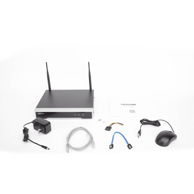 HIKVISION - NVR 4 Megapixel / 8 canales IP / 1 Bahía de Disco Duro / 2 Antenas Wi-Fi / Salida de Vídeo Full HD