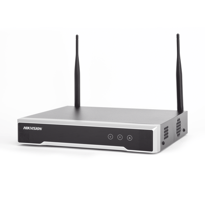 HIKVISION - NVR 4 Megapixel / 8 canales IP / 1 Bahía de Disco Duro / 2 Antenas Wi-Fi / Salida de Vídeo Full HD