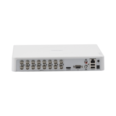 HIKVISION - DVR 16 Canales TurboHD + 2 Canales IP / 2 Megapixel (1080p) Lite / Acusense Lite (Evita falsas alarmas) / Audio por Coaxitron / 1 Bahía de Disco Duro / H.265+ / Salida de VÌdeo en Full HD