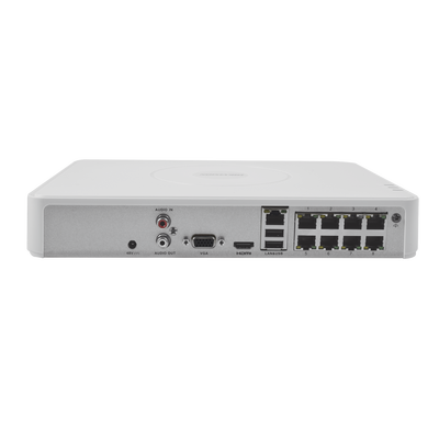 HIKVISION - NVR Slim 2 Megapixel / 16 canales IP / 8 Puertos PoE / 1 Bahía de Disco Duro / Uso Residencial