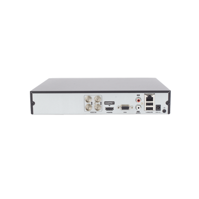 HIKVISION - [Audio Bidireccional] DVR 4 Canales TurboHD + 1 Canal IP / 2 Megapixel (1080p) Lite / Acusense Lite (Evita Falsas Alarmas) / Audio por Coaxitron / 1 Bahia de Disco Duro / H.265+ / Salida de Vídeo Full HD