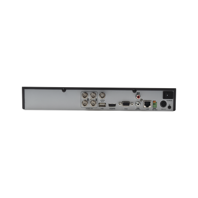HIKVISION - DVR 4 Megapixel / 4 Canales TURBOHD + 2 Canales IP / 1 Bahía de Disco Duro / 1 Canal de Audio / Vídeoanálisis
