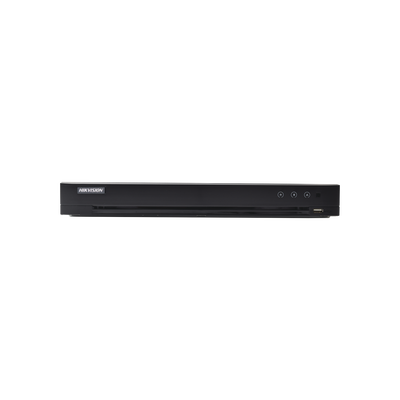 HIKVISION - DVR 4 Megapixel / 4 Canales TURBOHD + 2 Canales IP / 1 Bahía de Disco Duro / 1 Canal de Audio / Vídeoanálisis