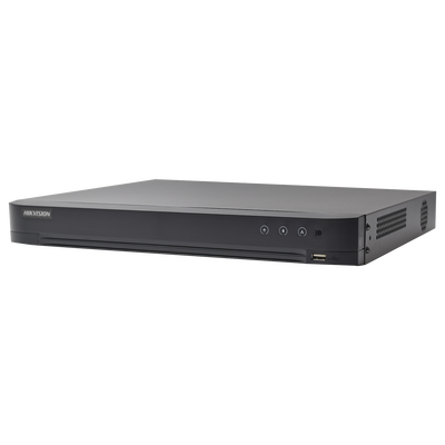 HIKVISION - DVR 4 Megapixel / 4 Canales TURBOHD + 2 Canales IP / 1 Bahía de Disco Duro / 1 Canal de Audio / Vídeoanálisis