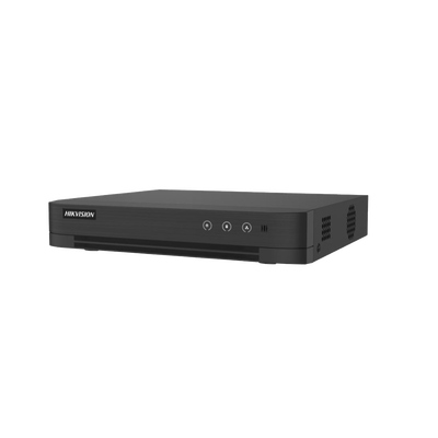 HIKVISION - [Audio Bidireccional] DVR 8 Canales TurboHD + 2 Canales IP / 2 Megapixel (1080p) Lite / Acusense Lite (Evita Falsas Alarmas) / Audio por Coaxitron / 1 Bahia de Disco Duro / H.265+ / Salida de Vídeo Full HD
