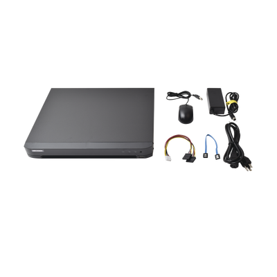 HIKVISION - DVR 4 Megapixel / 8 Canales TURBOHD + 4 Canales IP / 1 Bahía de Disco Duro / 1 Canal de Audio / Vídeoanálisis